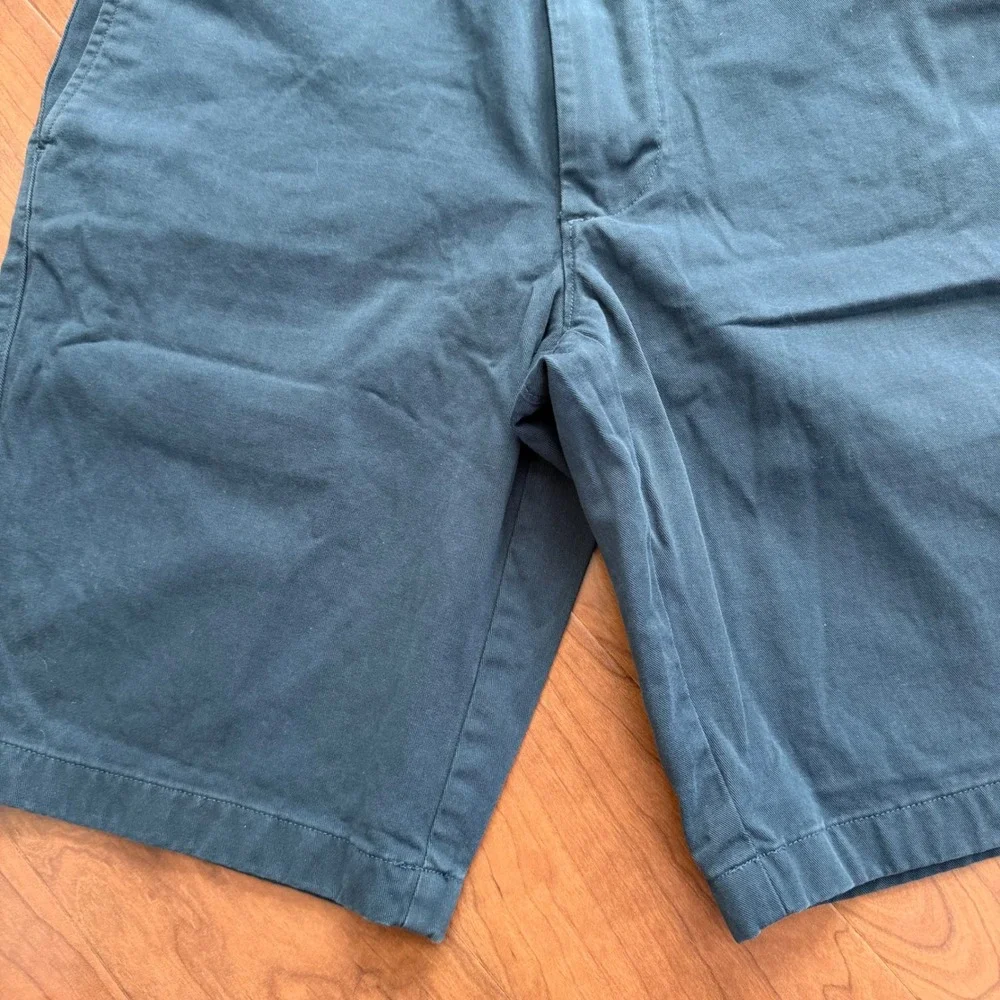J. Crew Mens Chino Flat Front Shorts Size 31 Blue 100% Cotton Casual Preppy